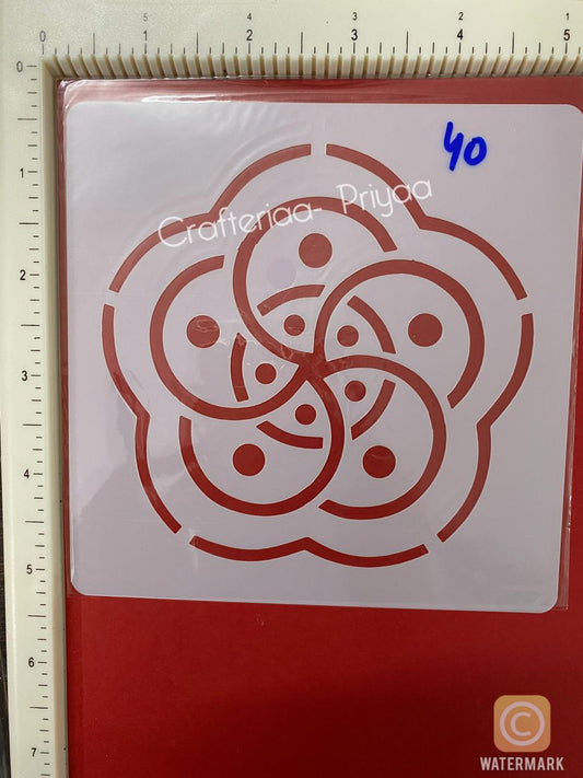 5×5 inch – Stencil Design -40