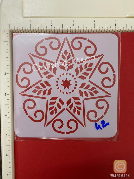 5×5 inch – Stencil Design -42