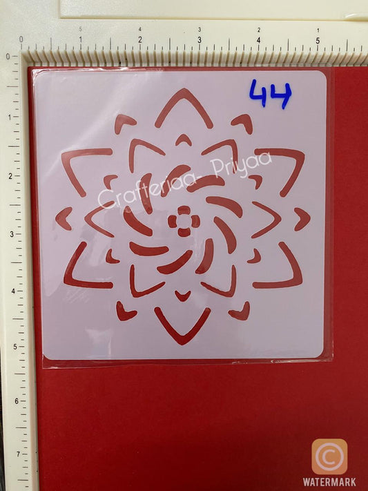 5×5 inch – Stencil Design -44