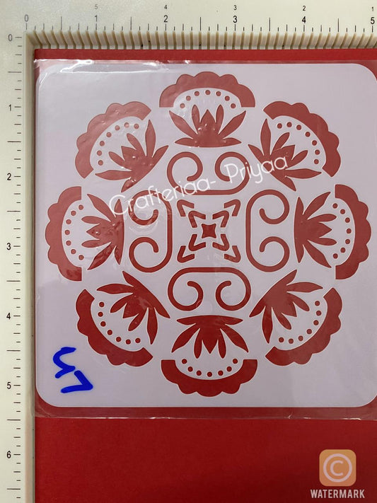 5×5 inch – Stencil Design -47