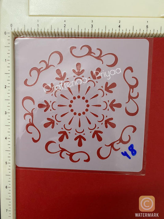 5×5 inch – Stencil Design -48