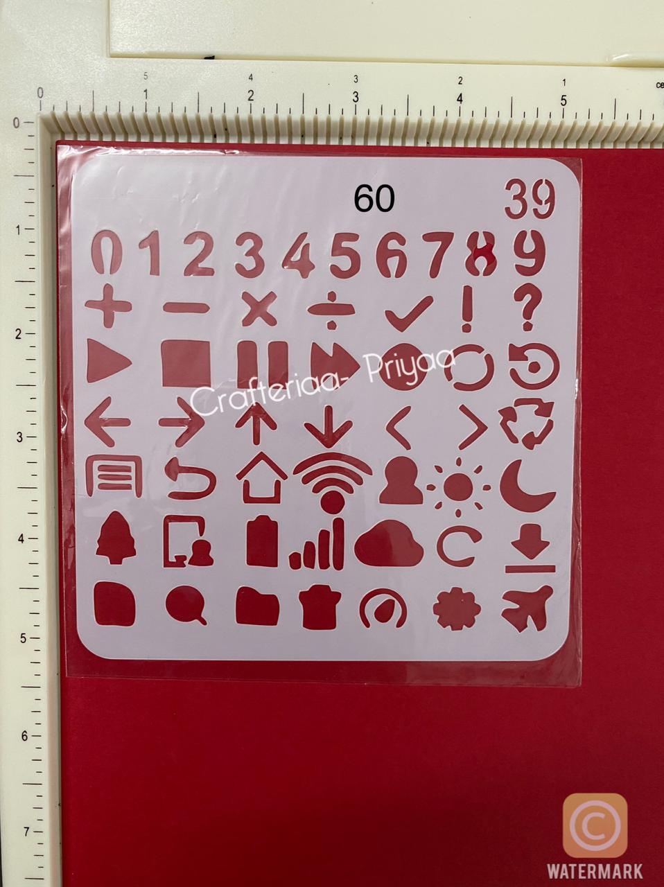 5×5 inch – Stencil Design -60