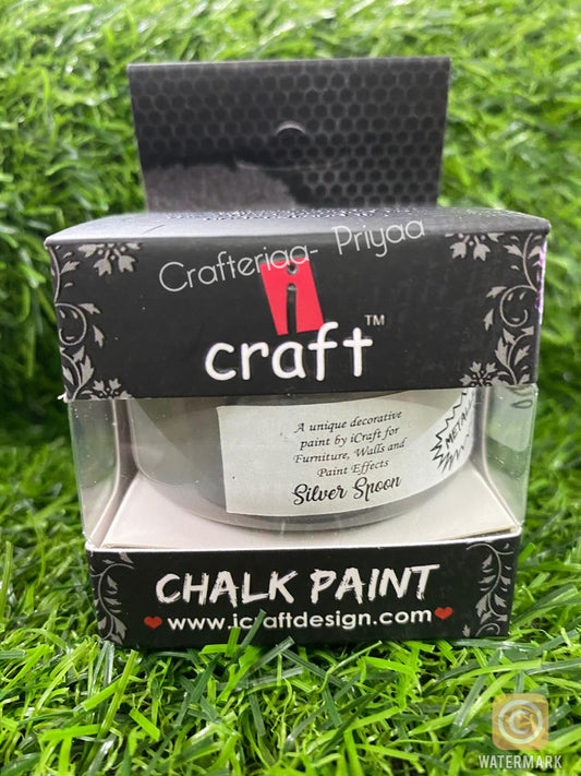 Metallic Chalk Paint- 50 ml – silver-Spoon