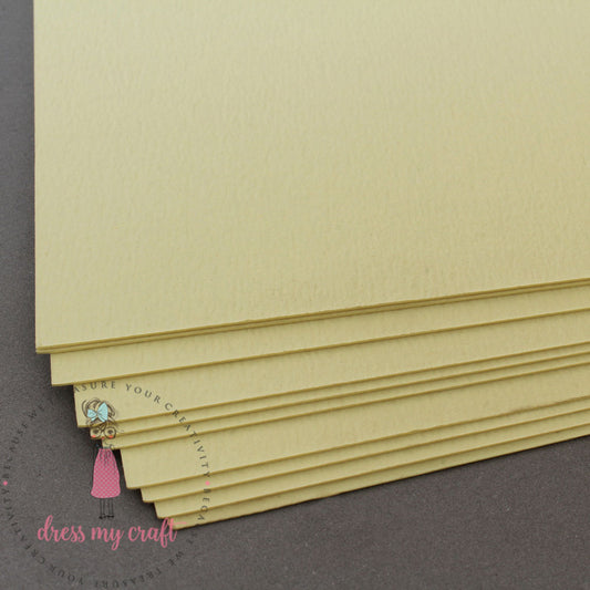 Pastel Yellow Textured Cardstock- 300 GSM