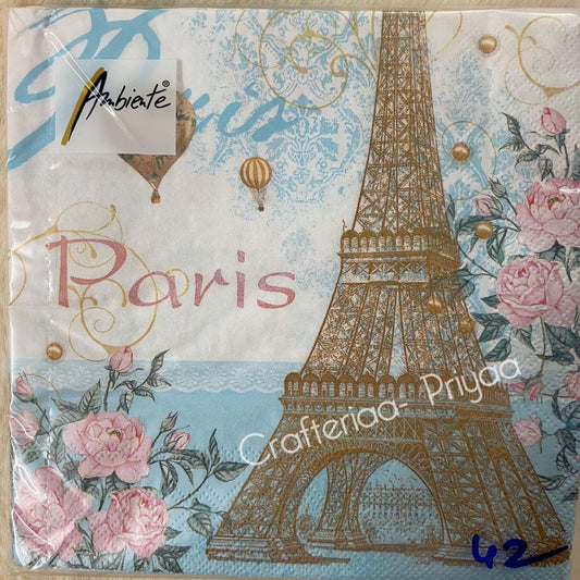 Decoupage Tissue- 5 Sheets – D42 – Paris