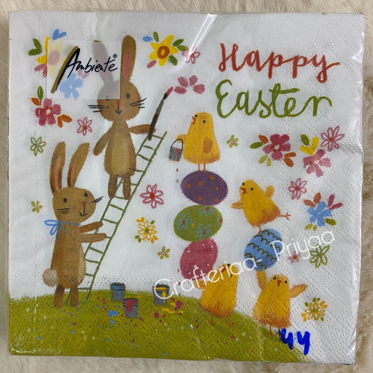 Decoupage Tissue- 5 Sheets – D44 – Happy Easter