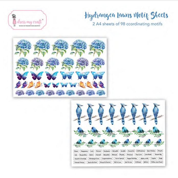 Hydrangea Lawns Motif Sheet