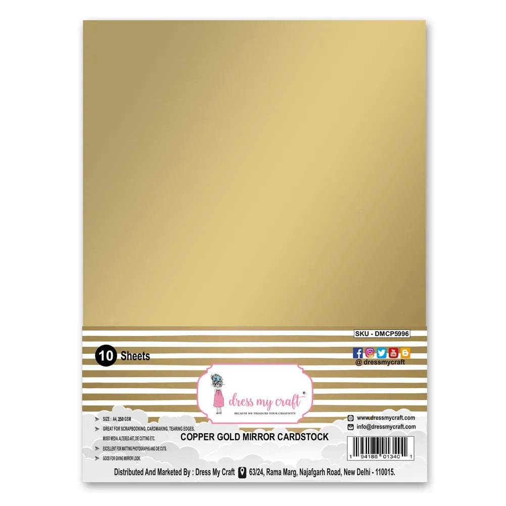 Copper Gold Mirror Cardstock