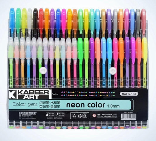 Neon Pens Set- 48 Pieces