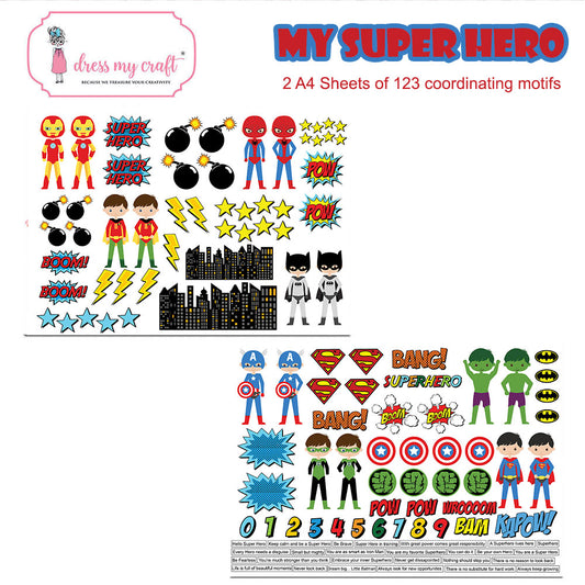 My Super Hero - Motif Sheets