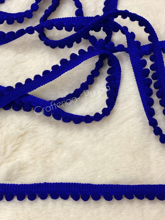 PomPom Lace- 10 mtr - Royal Blue